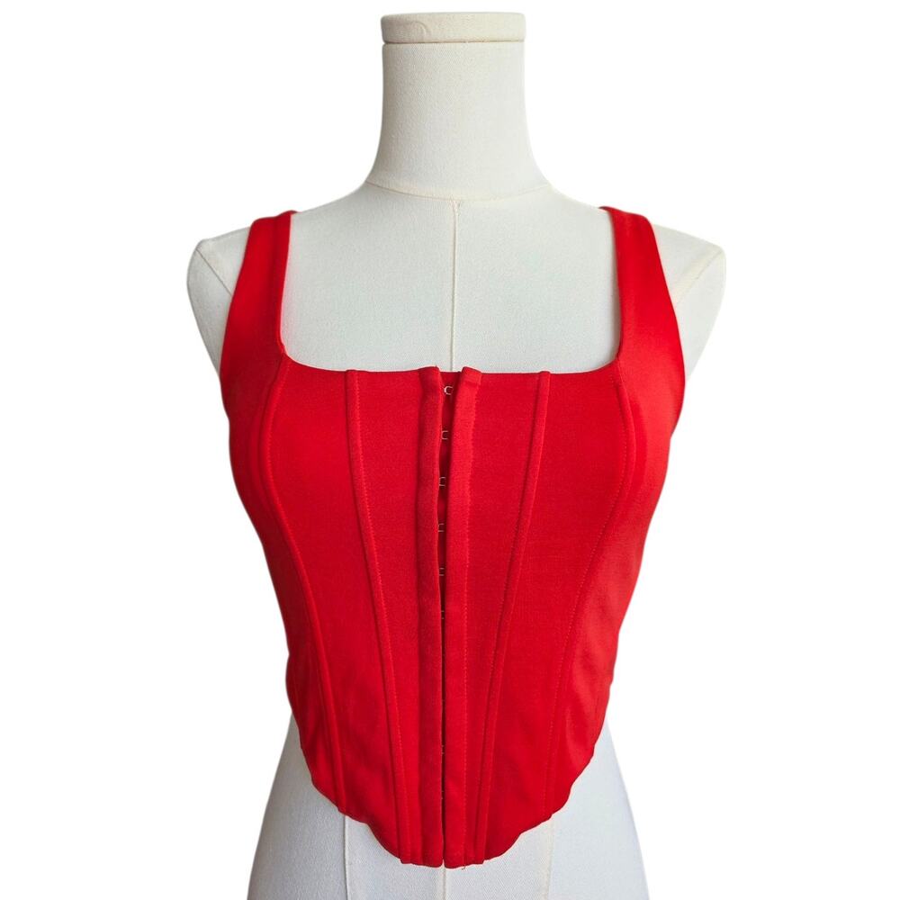 Forever 21 Red Corset Crop Top
